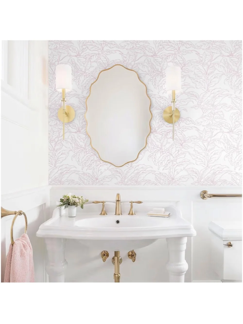 NEW Pink Boho Floral Peel & Stick Adhesive Removable Wallpaper 17.3